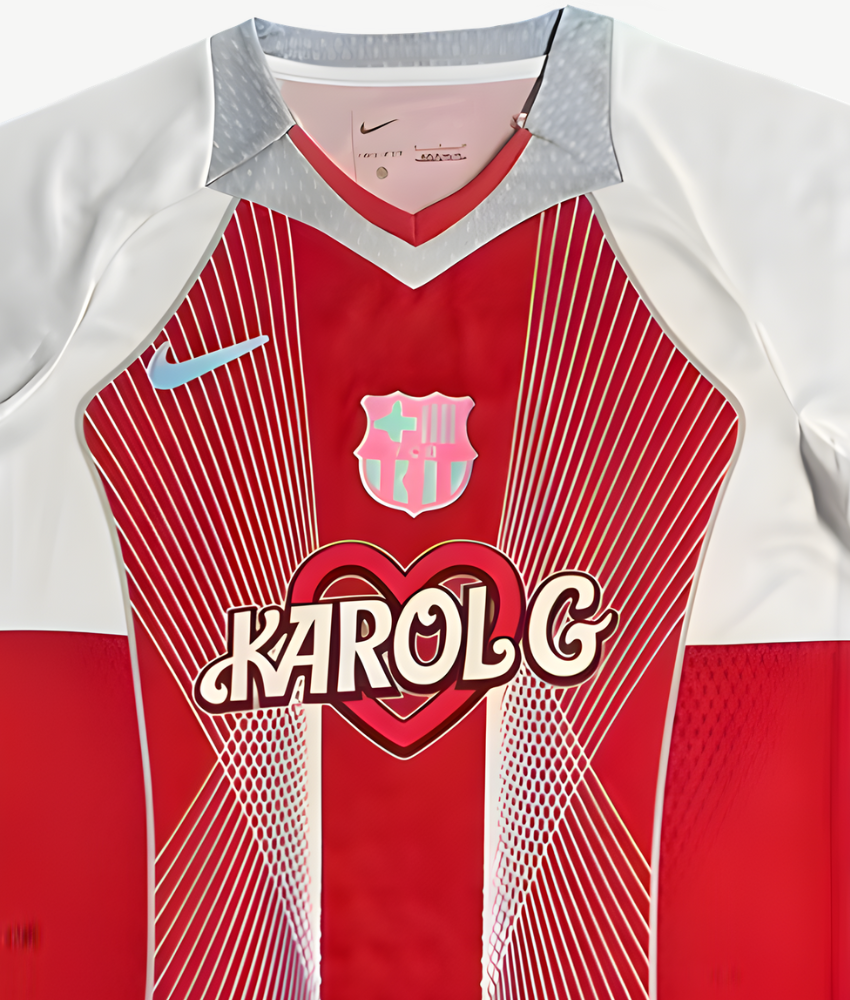 2025/26 Barcelona Karol G Special Edition Red Shirt