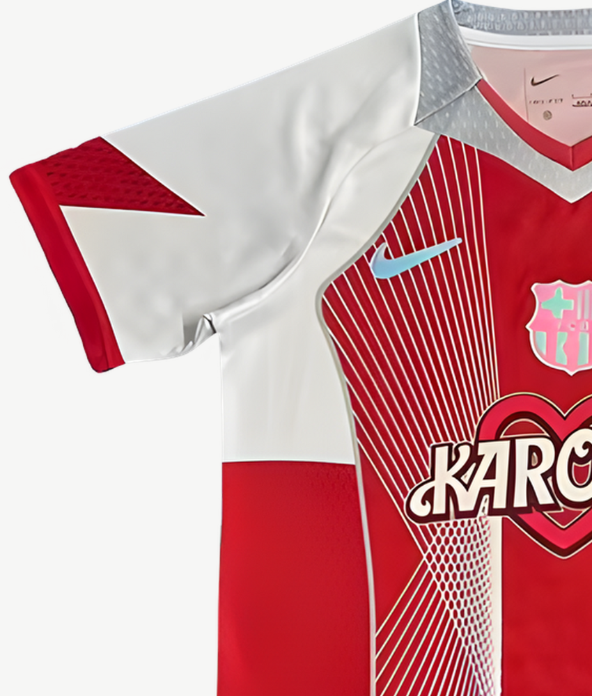 2025/26 Barcelona Karol G Special Edition Red Shirt