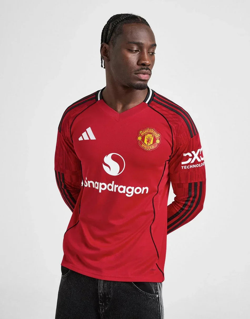 2025/26 Manchester United Long Sleeve Home Shirt