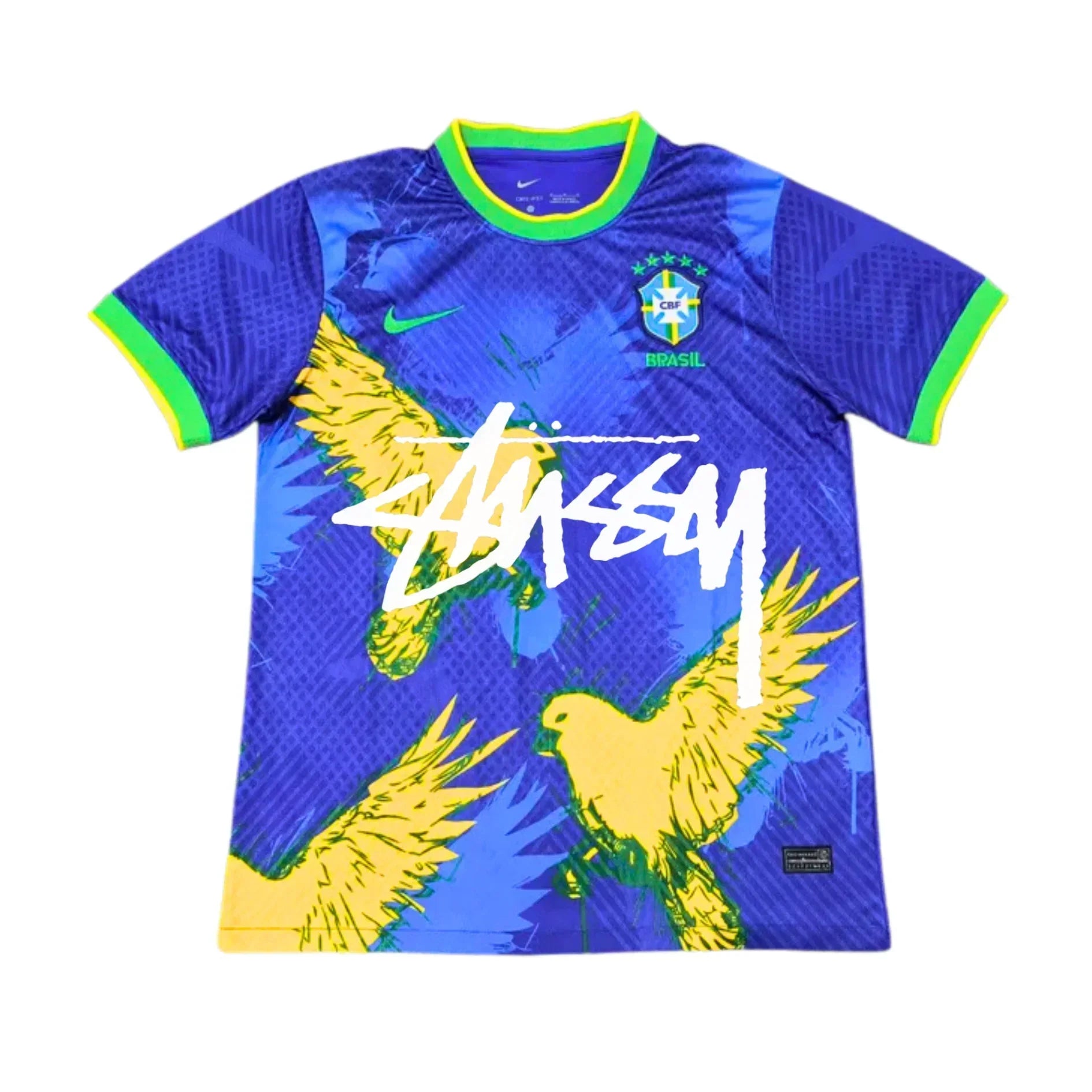 2025/26 Stussy x Brazil Bird Shirt - Blue Edition
