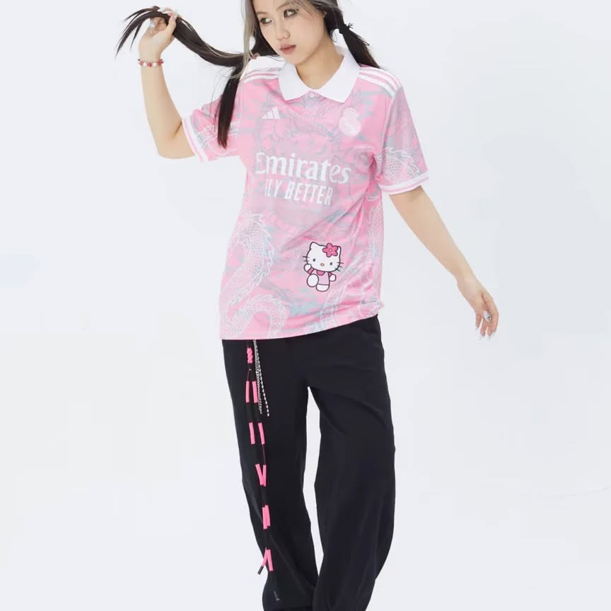 Real Madrid x Hello Kitty Pink Shirt