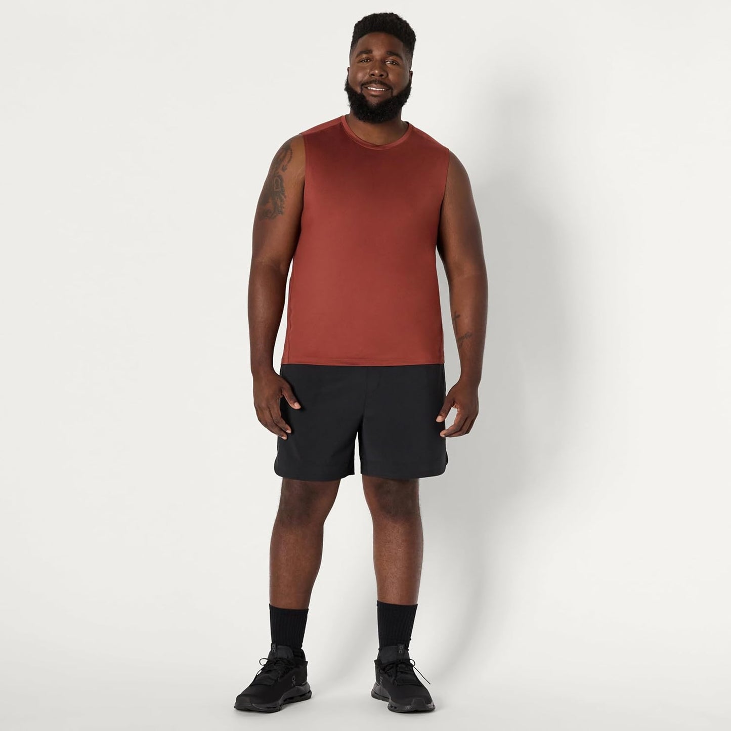 Amazon Essentials Men's Active Quick Dry Tech Stretch Lightweight Sleeveless Muscle Shirt