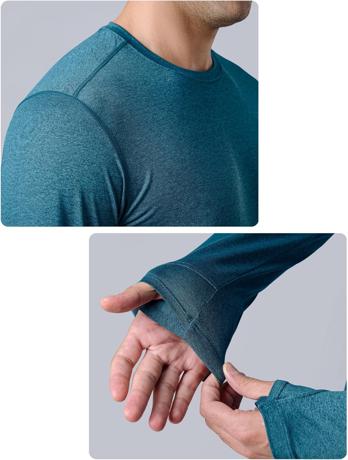 Liberty Imports Men's Athletic Long Sleeve T Shirts with Thumbholes T-Shirt (Pack of 3)