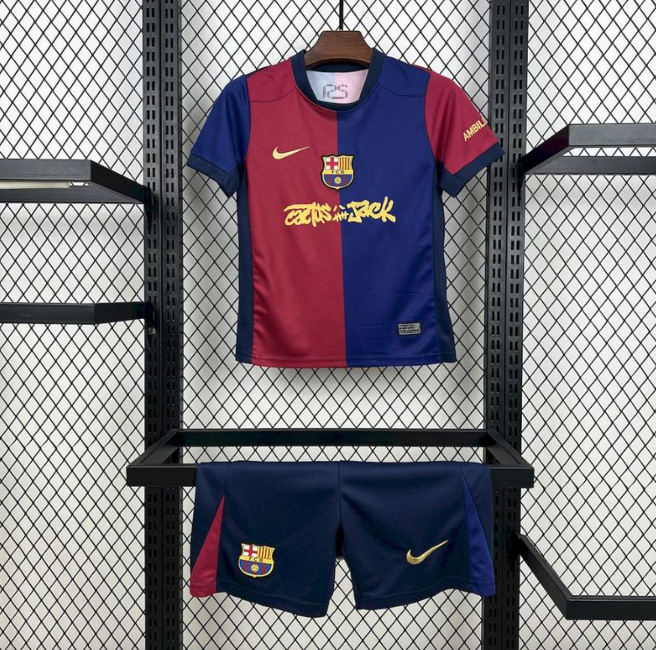 FC Barcelona × Travis Scott Away Kids Kit