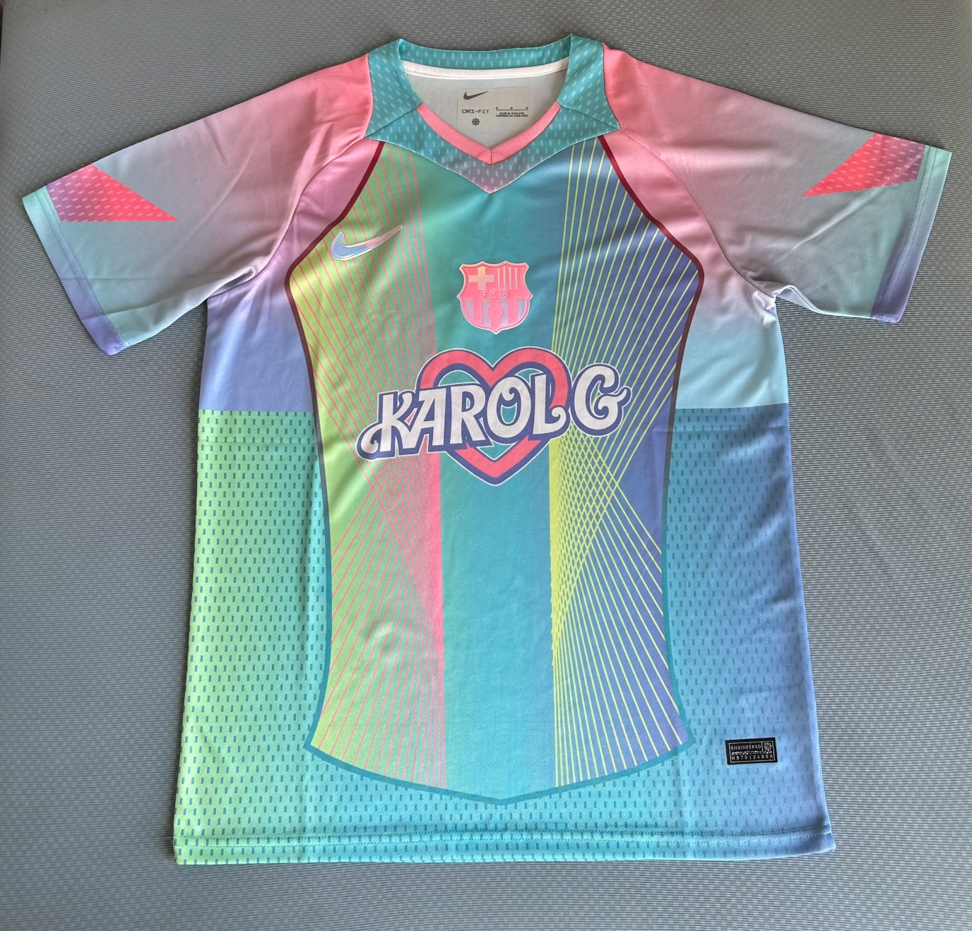 Barcelona Karol G Light Blue Special Edition Shirt