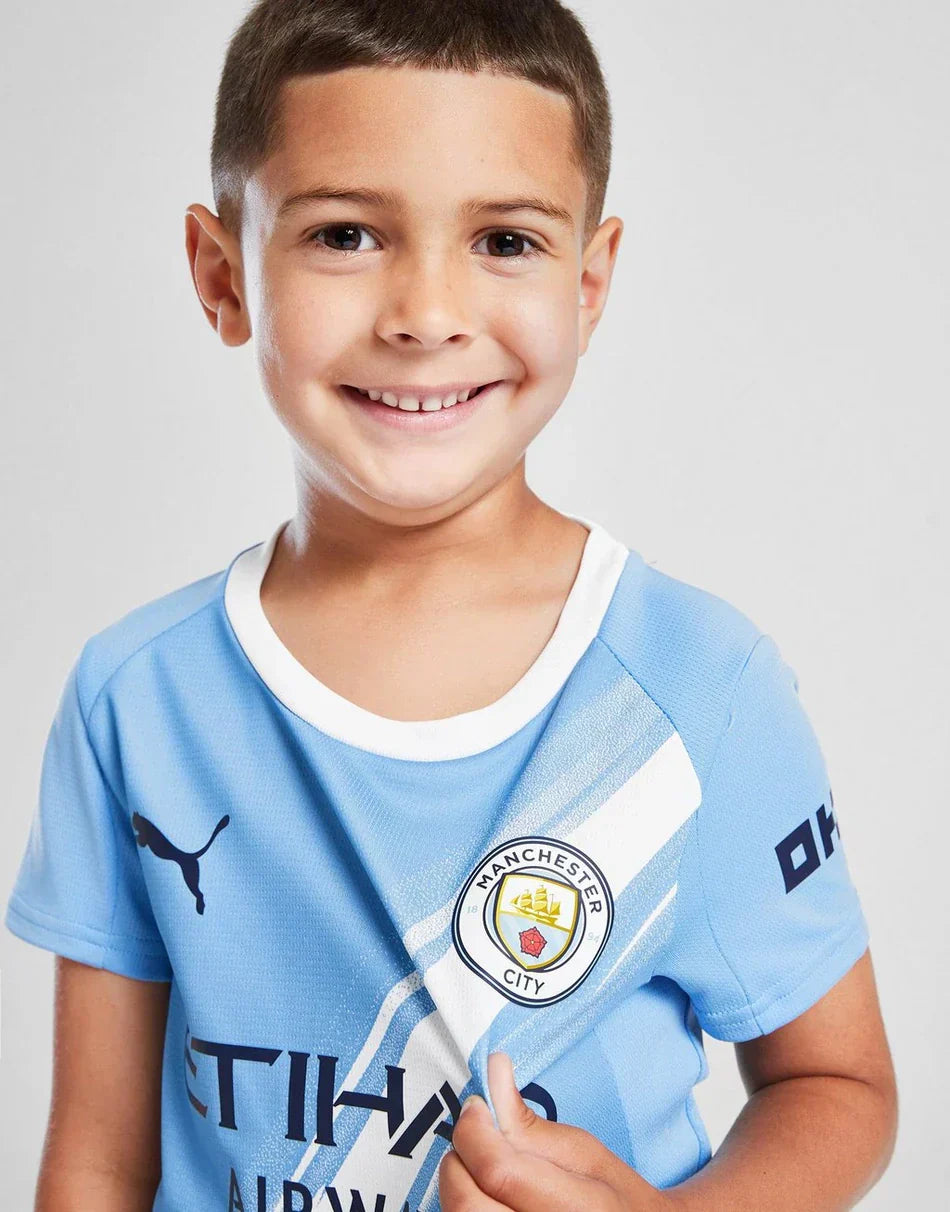 2025/26 Manchester City Kids Football Kit - Home