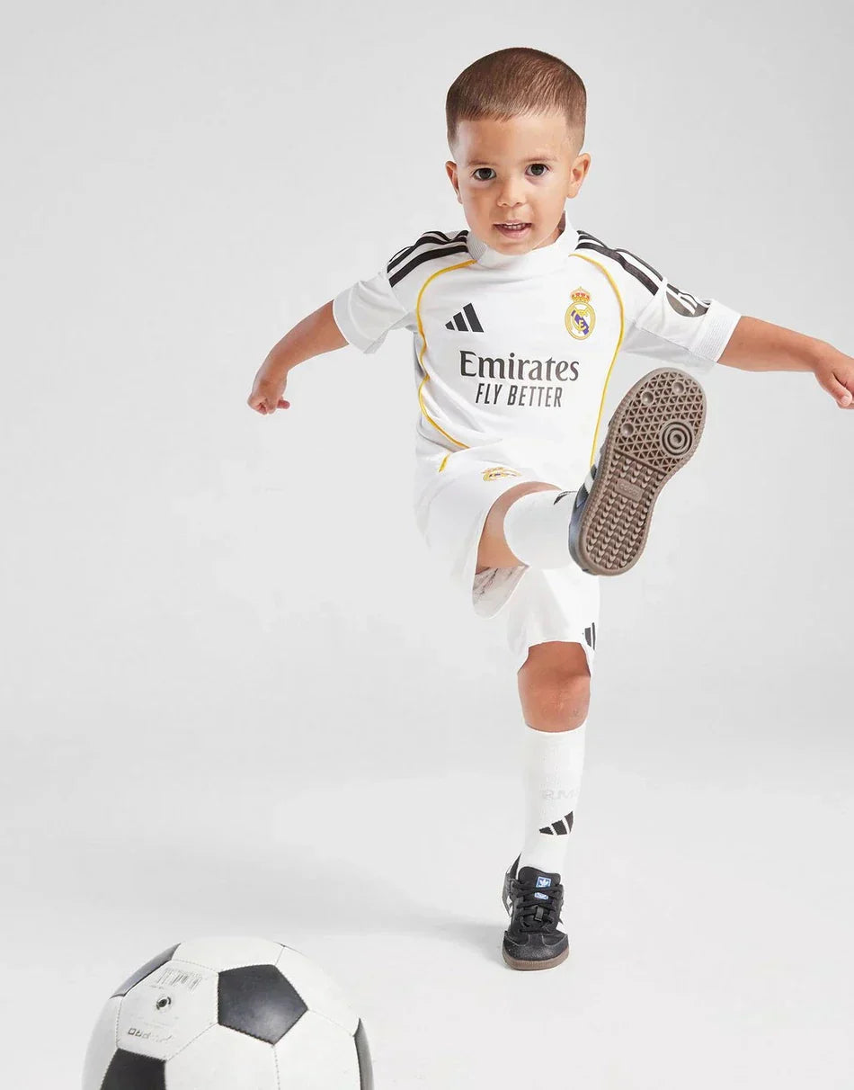 2025-26 Real Madrid Home Kids Football Kit