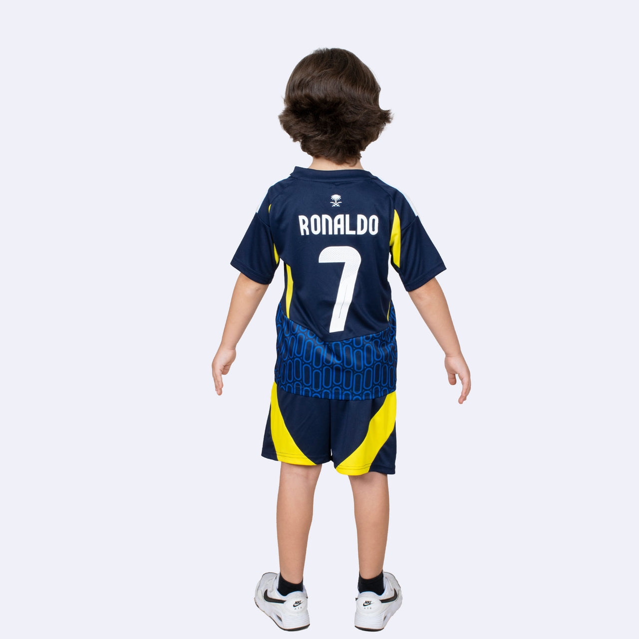 Al Nassr 2025 Blue Ronaldo Away Kids Kit