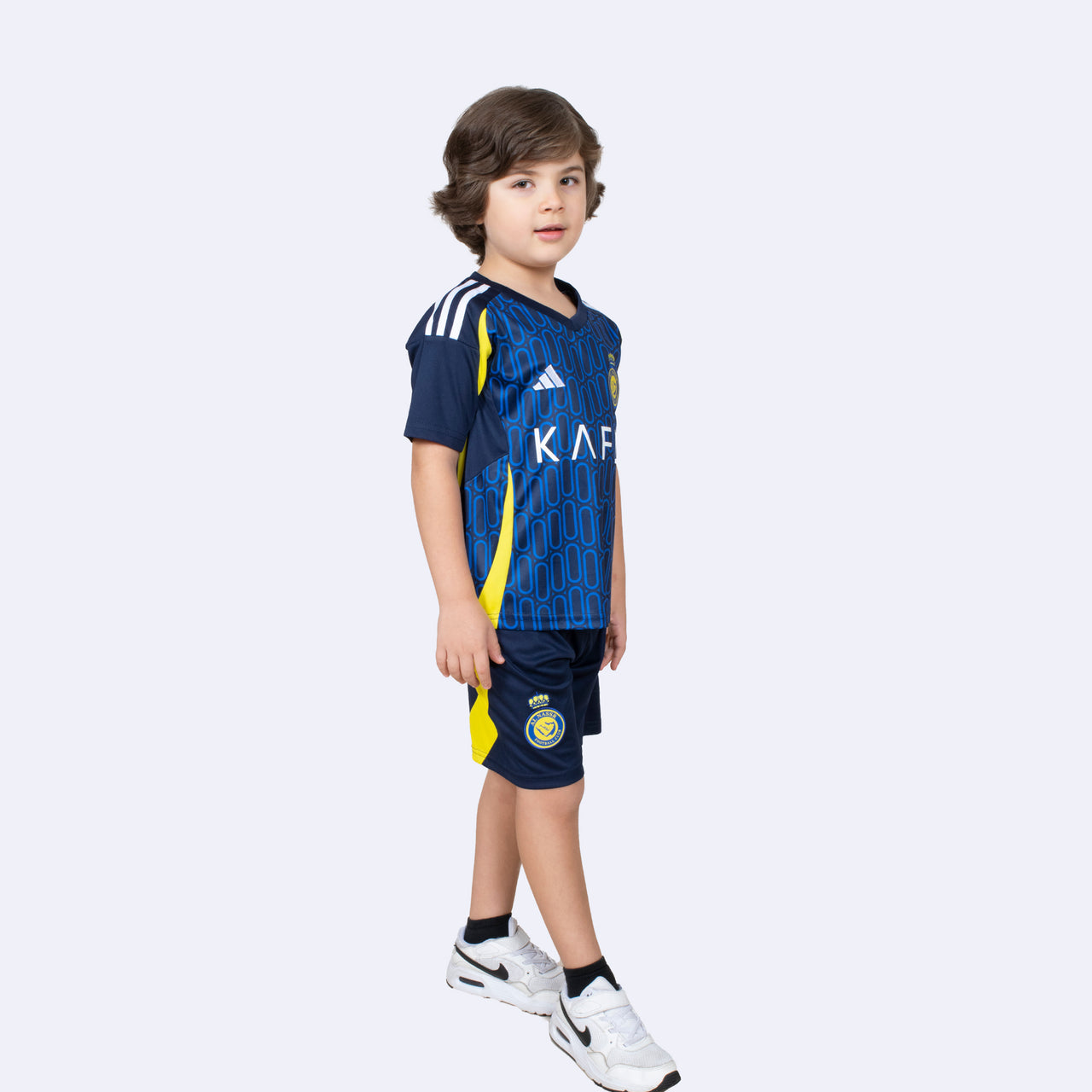 Al Nassr 2025 Blue Ronaldo Away Kids Kit