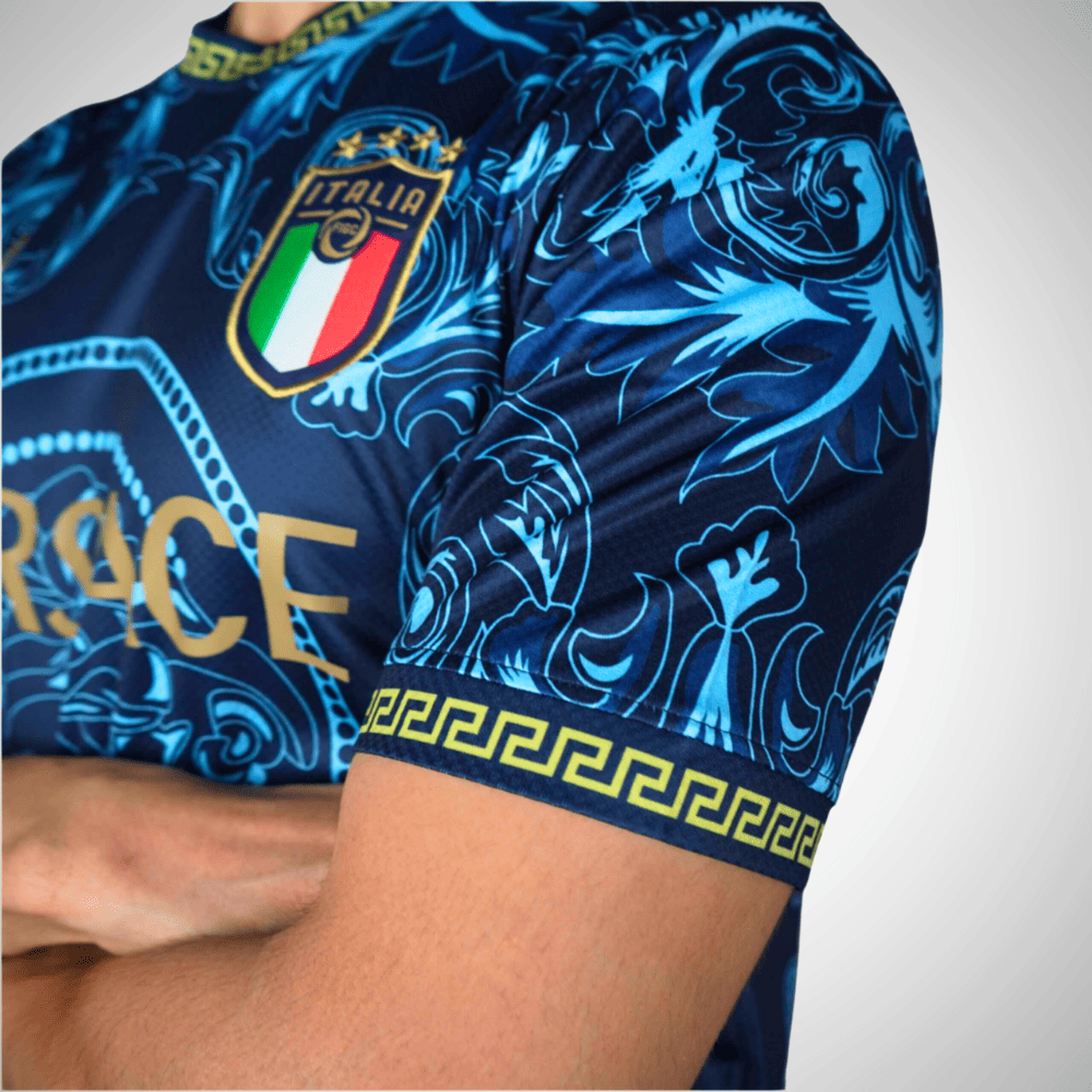 Italy Versace Shirt - Blue Aqua Edition