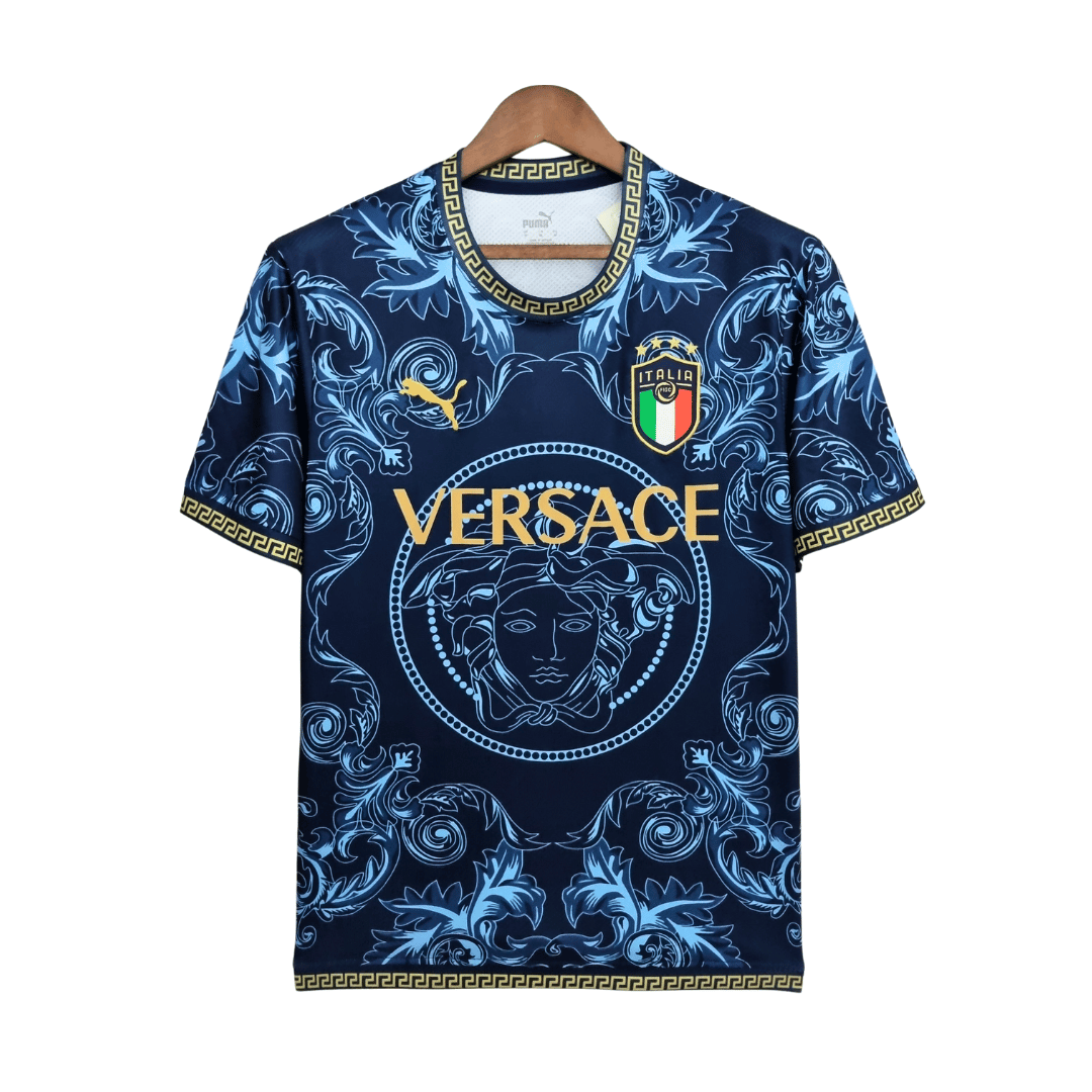 Italy Versace Shirt - Blue Aqua Edition