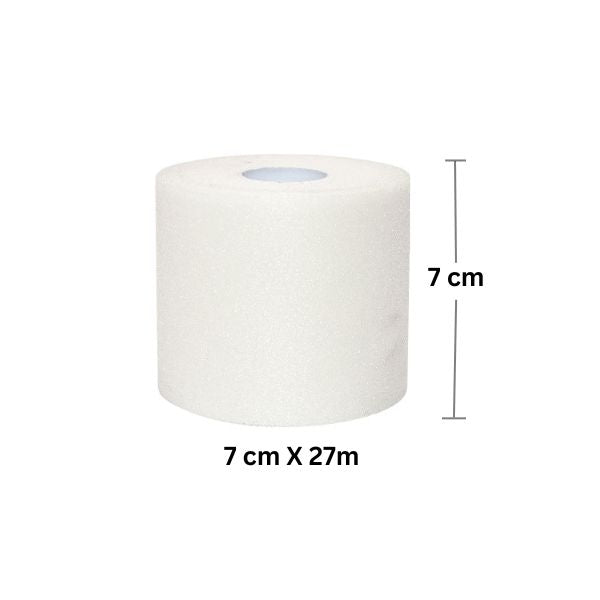 White Pre-Wrap Headband – Clear Visibility & Comfort (4 Rolls)