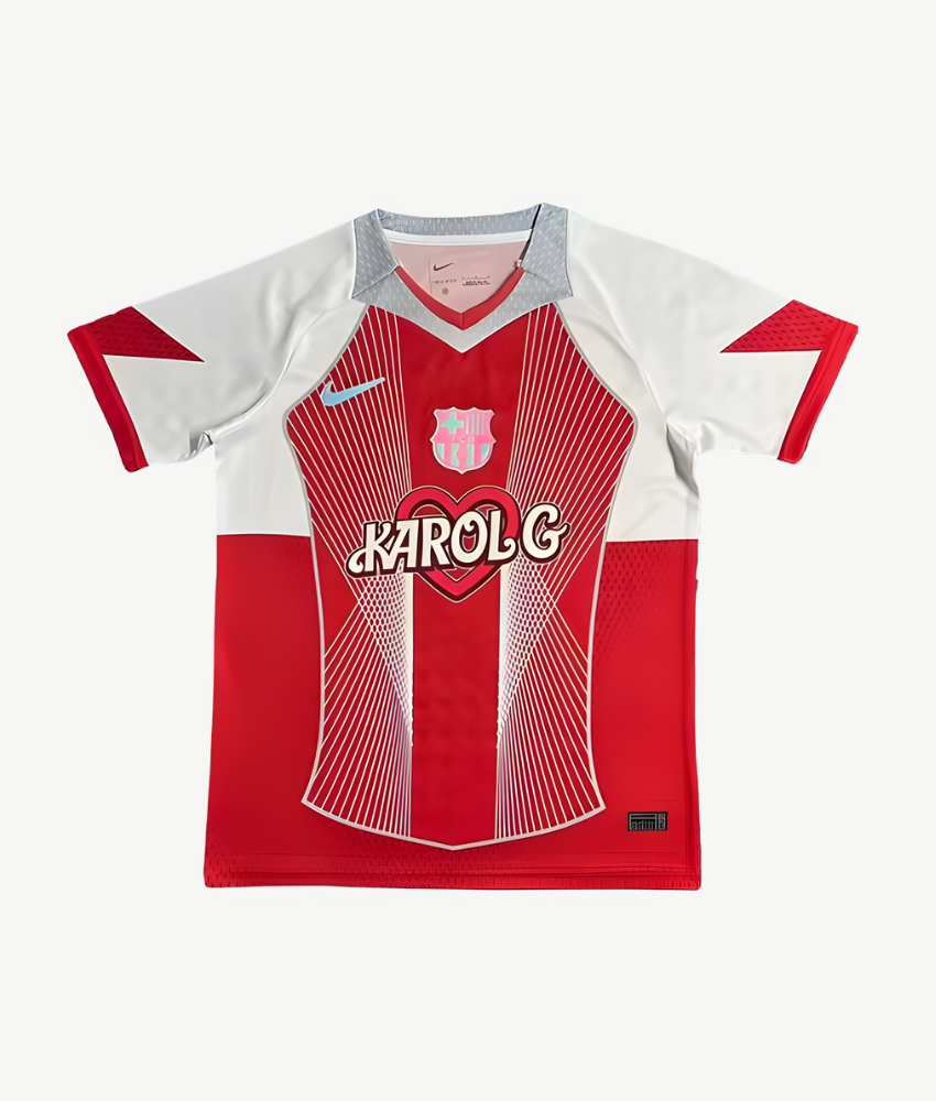 2025/26 Barcelona Karol G Special Edition Red Shirt
