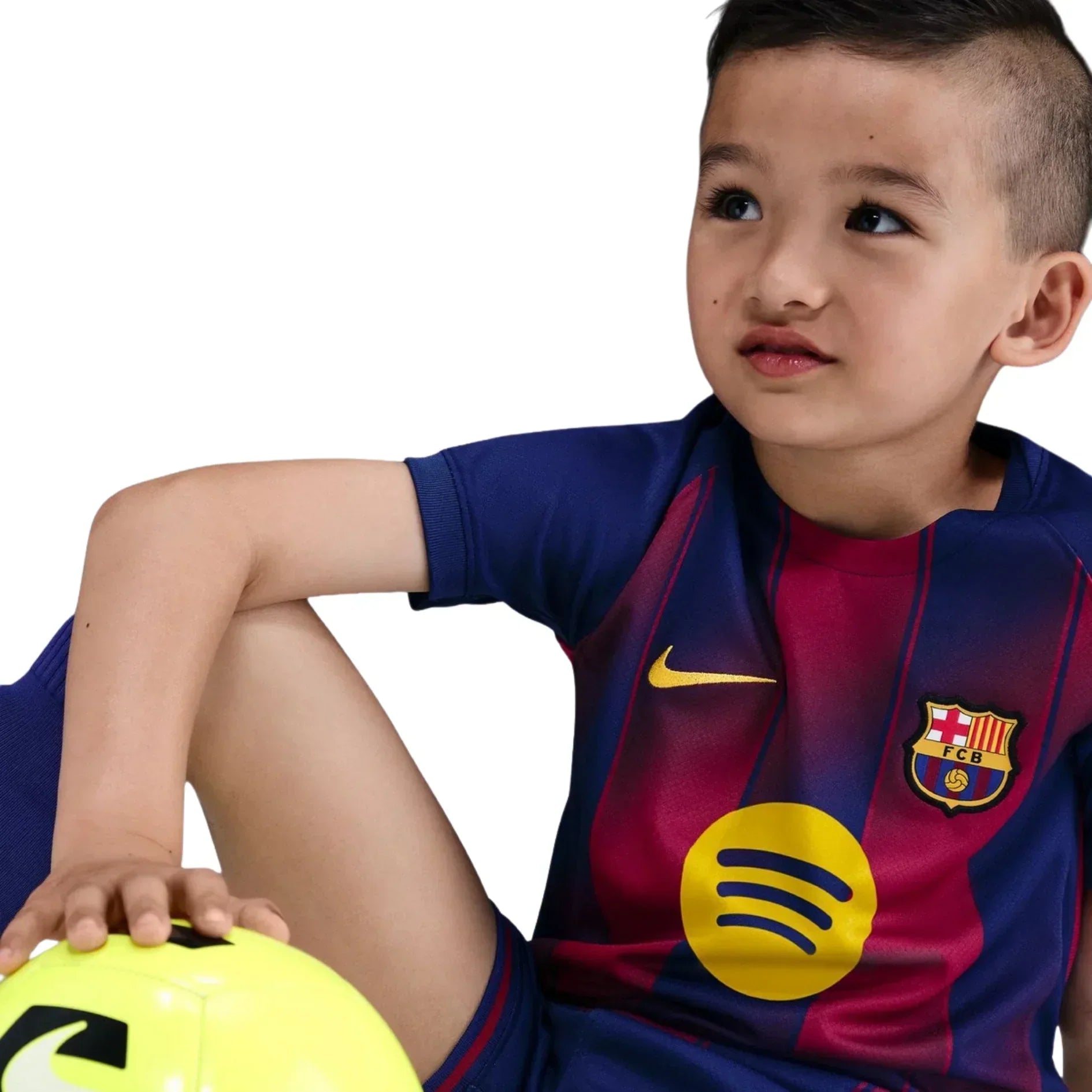 2025-26 FC Barcelona Home Kids Football Kit