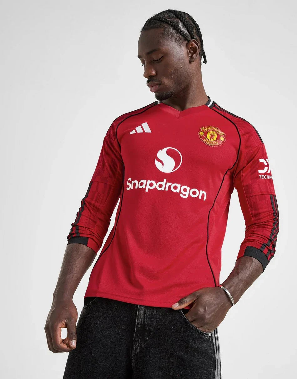 2025/26 Manchester United Long Sleeve Home Shirt