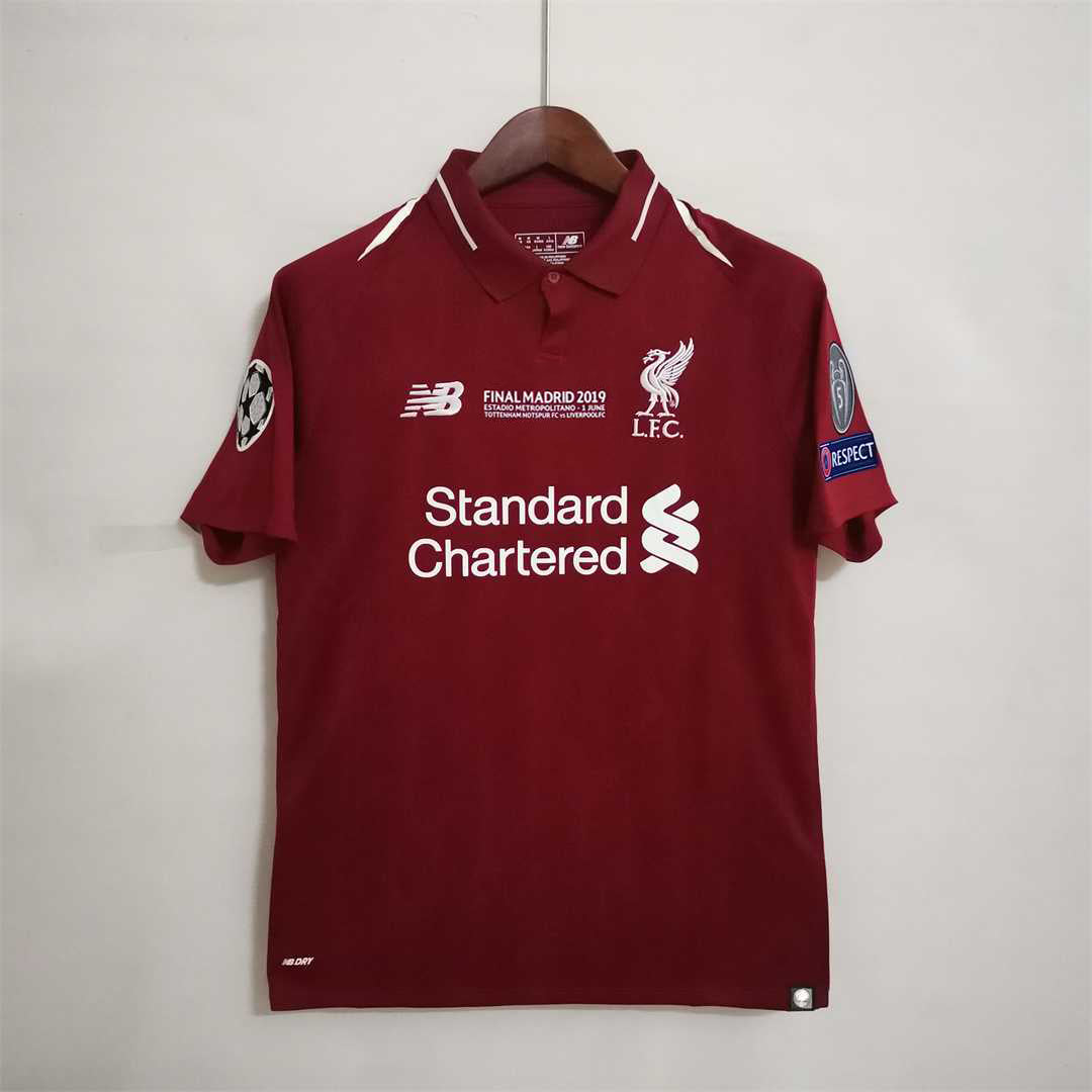 2018/2019 Liverpool Home Retro Shirt Ucl Final
