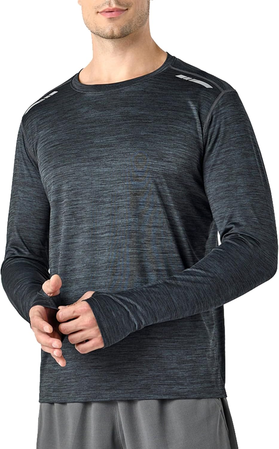 Liberty Imports Men's Athletic Long Sleeve T Shirts with Thumbholes T-Shirt (Pack of 3)
