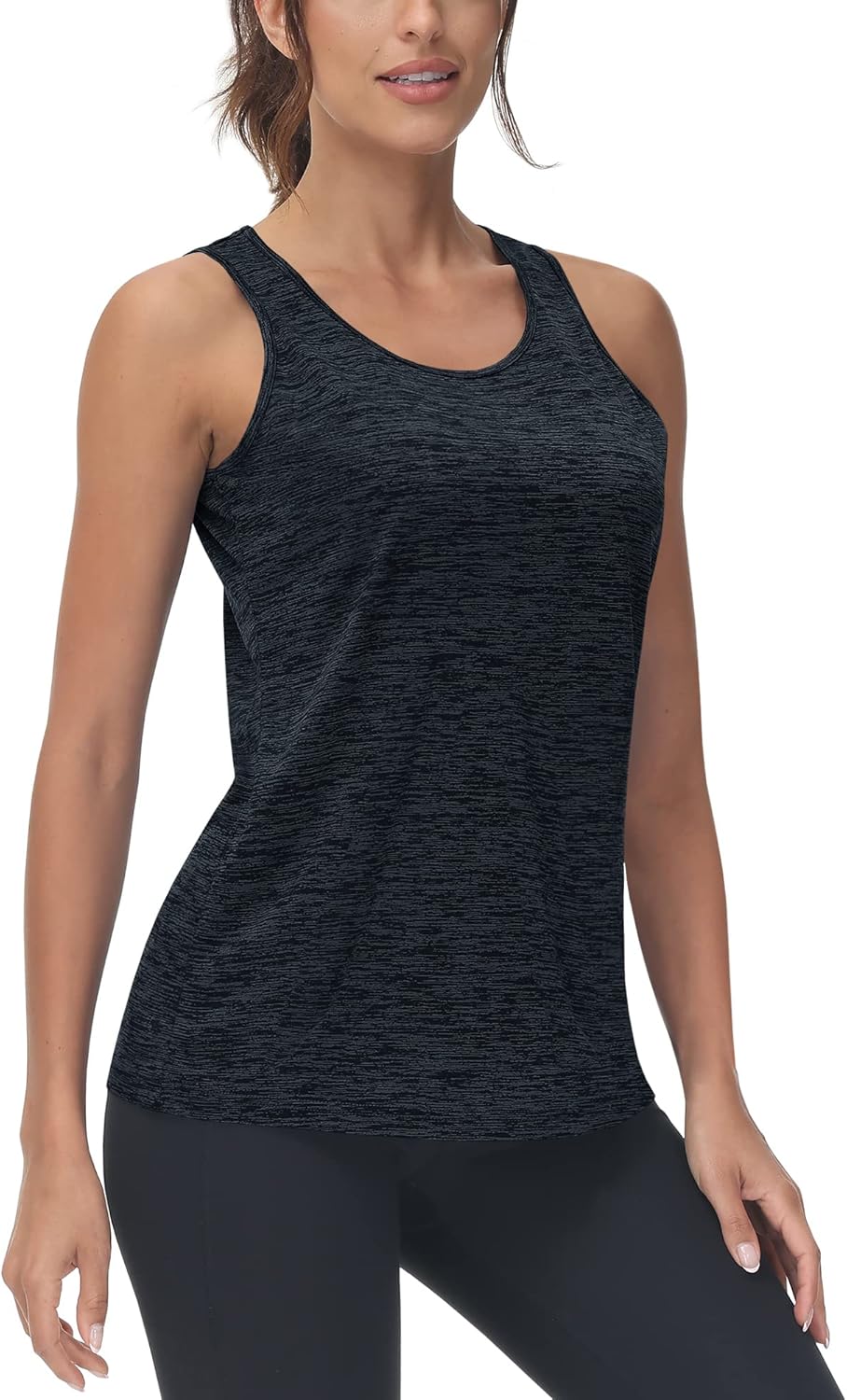 TACVASEN Gym Tops Women Sport Sleeveless T-Shirt Athletic Workout Vest Lightweight Yoga Tee Shirt Summer Breathable Tank Tops