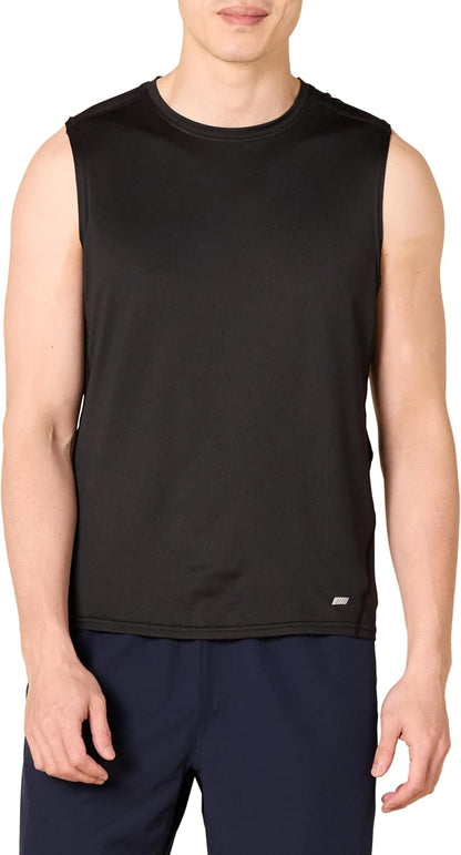 Amazon Essentials Men's Active Quick Dry Tech Stretch Lightweight Sleeveless Muscle Shirt