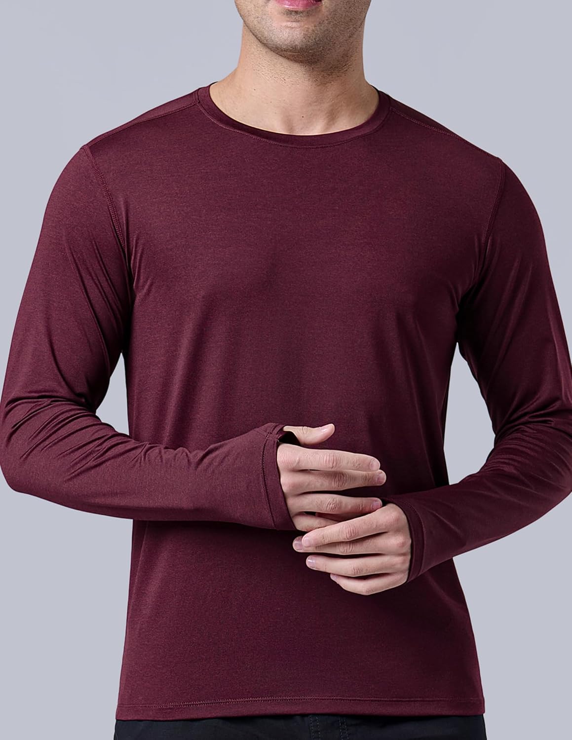 Liberty Imports Men's Athletic Long Sleeve T Shirts with Thumbholes T-Shirt (Pack of 3)