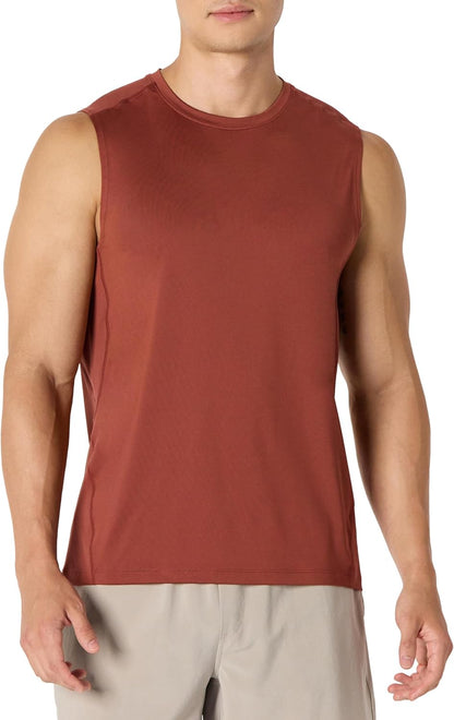 Amazon Essentials Men's Active Quick Dry Tech Stretch Lightweight Sleeveless Muscle Shirt