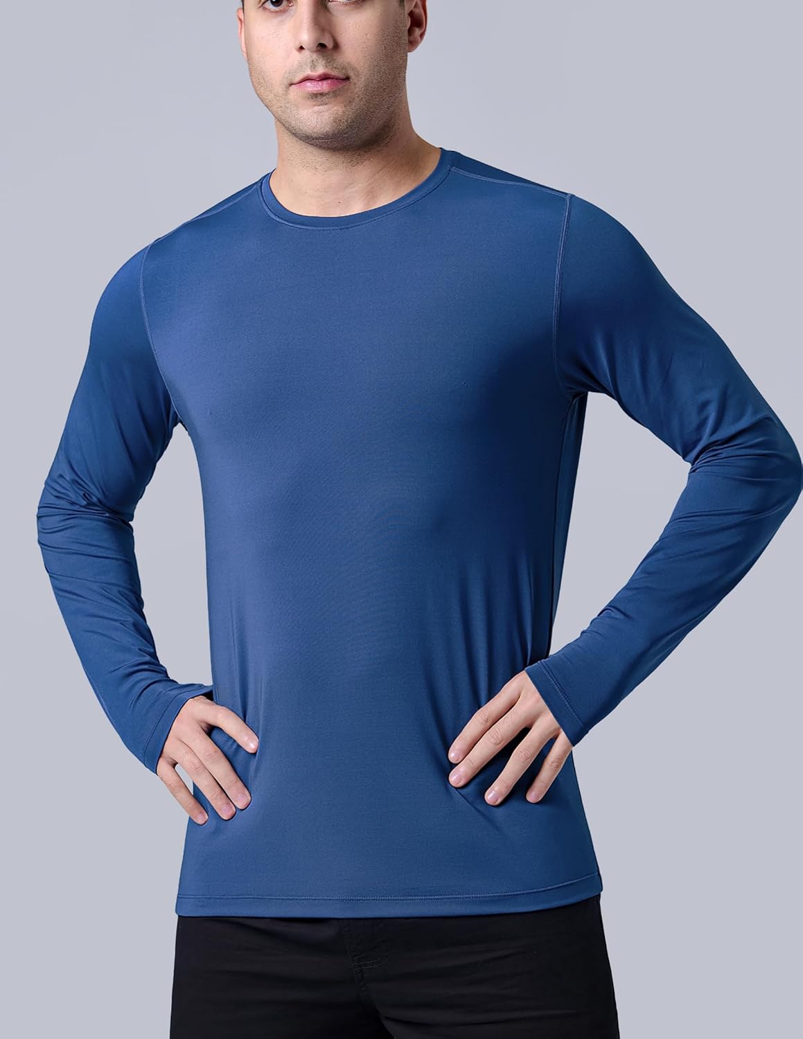 Liberty Imports Men's Athletic Long Sleeve T Shirts with Thumbholes T-Shirt (Pack of 3)