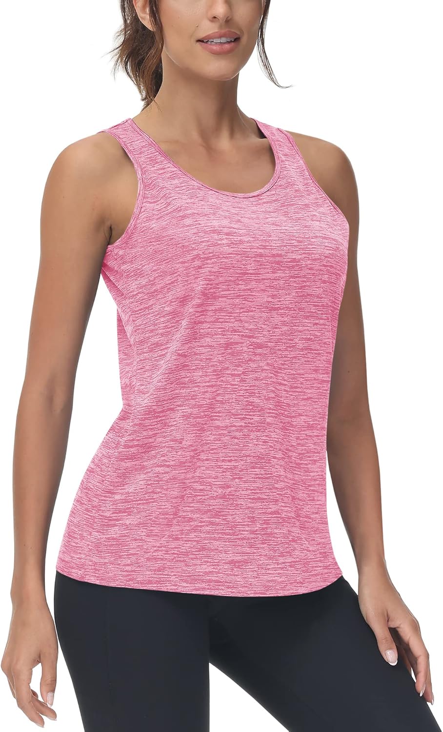 TACVASEN Gym Tops Women Sport Sleeveless T-Shirt Athletic Workout Vest Lightweight Yoga Tee Shirt Summer Breathable Tank Tops