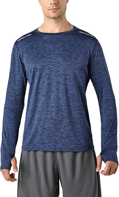 Liberty Imports Men's Athletic Long Sleeve T Shirts with Thumbholes T-Shirt (Pack of 3)