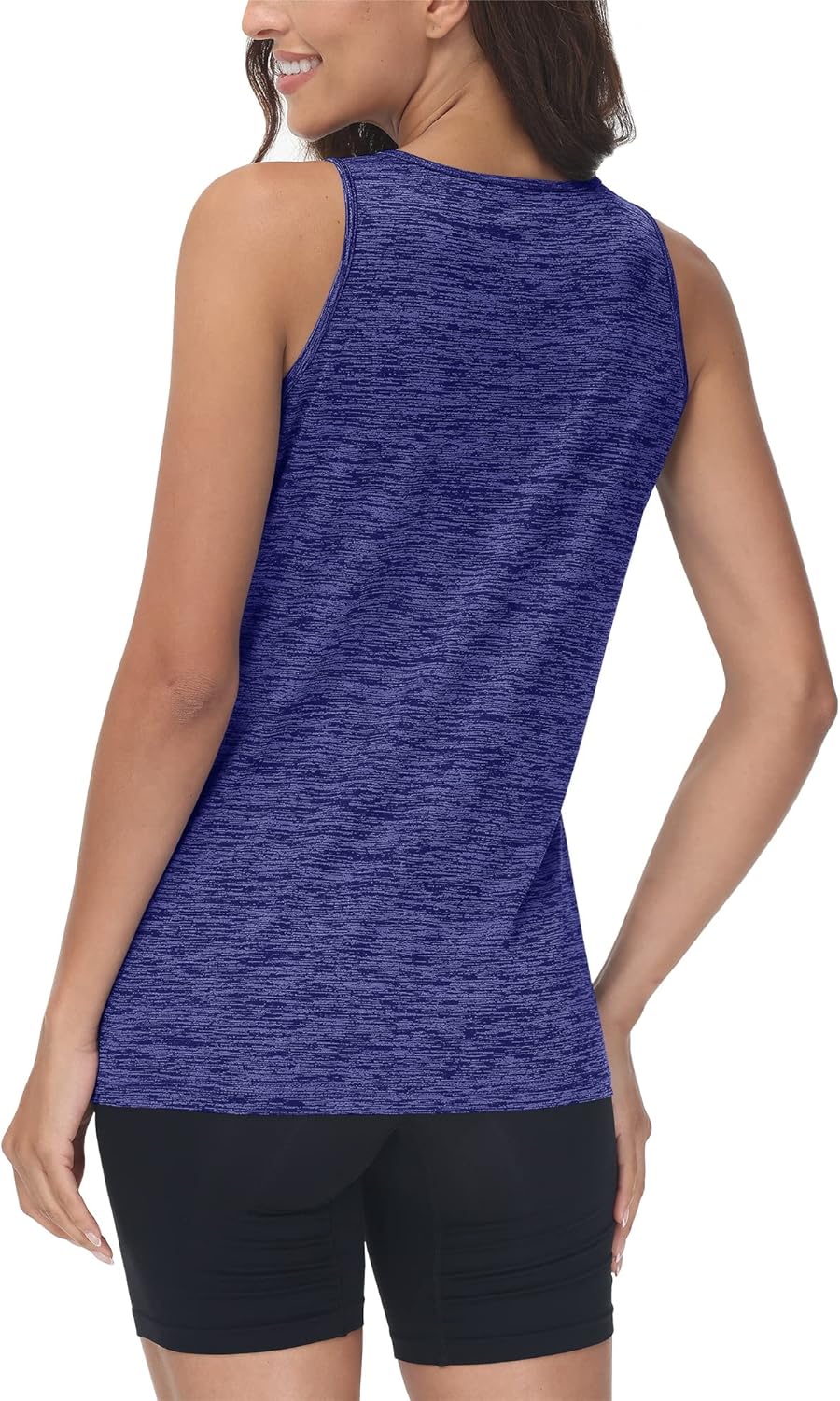 TACVASEN Gym Tops Women Sport Sleeveless T-Shirt Athletic Workout Vest Lightweight Yoga Tee Shirt Summer Breathable Tank Tops