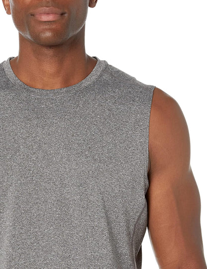 Amazon Essentials Men's Active Quick Dry Tech Stretch Lightweight Sleeveless Muscle Shirt