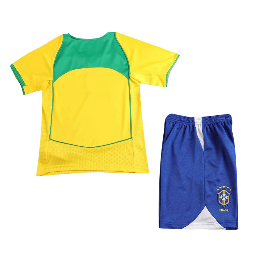 Brazil Home 2004 - Kids Football Kit