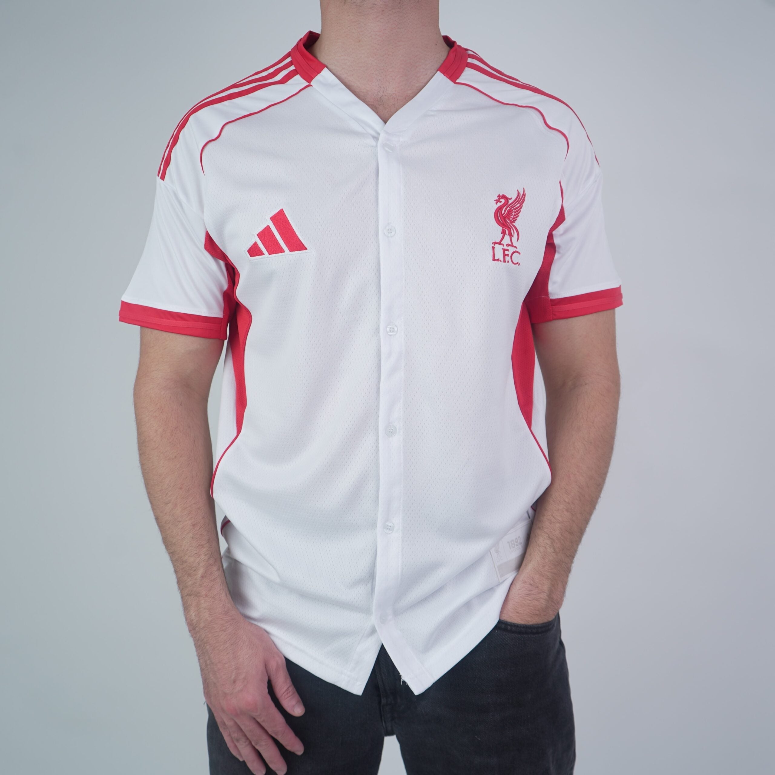 2025/26 Liverpool US Pack Baseball Shirt - White