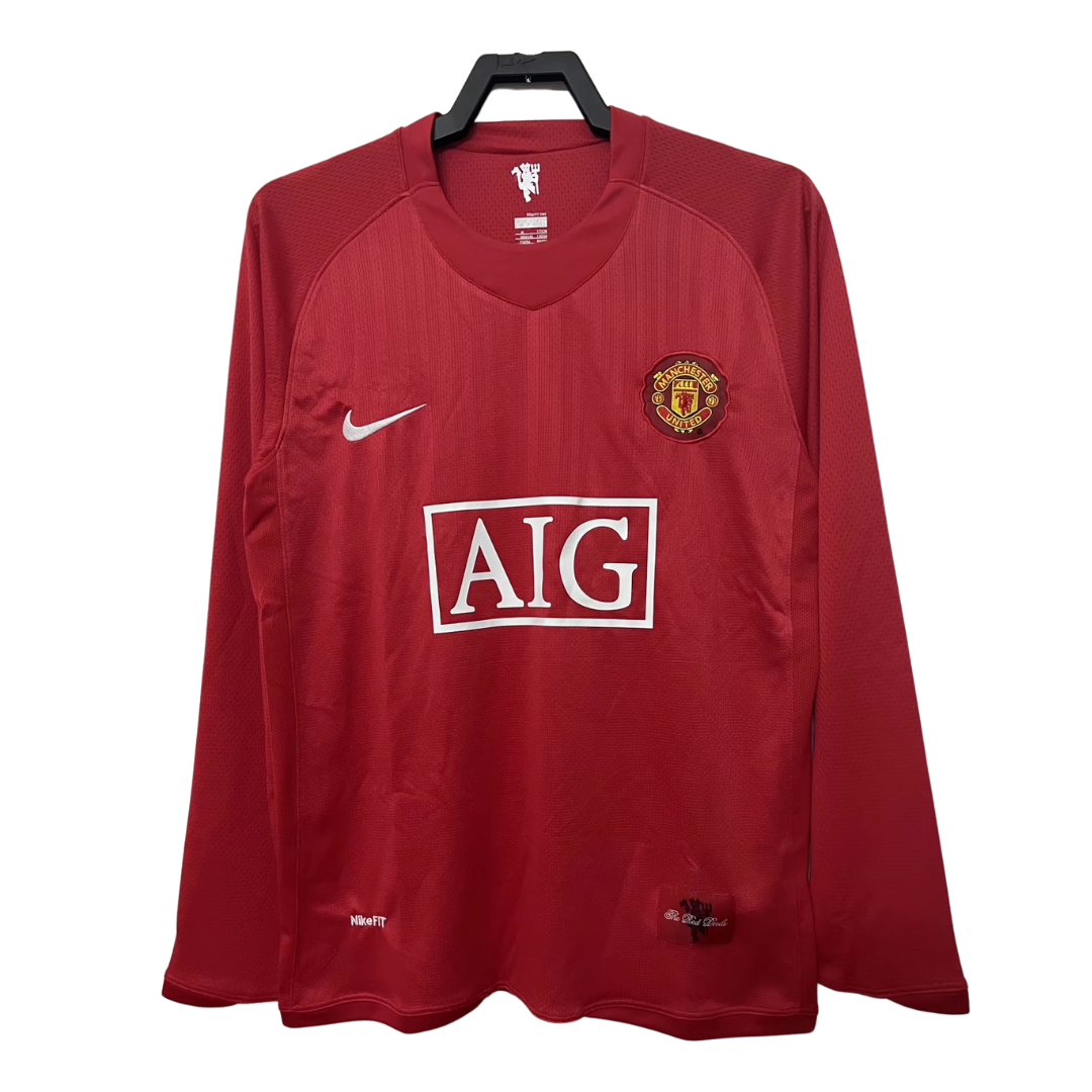 Manchester United Long Sleeve Home Shirt - 2007/08