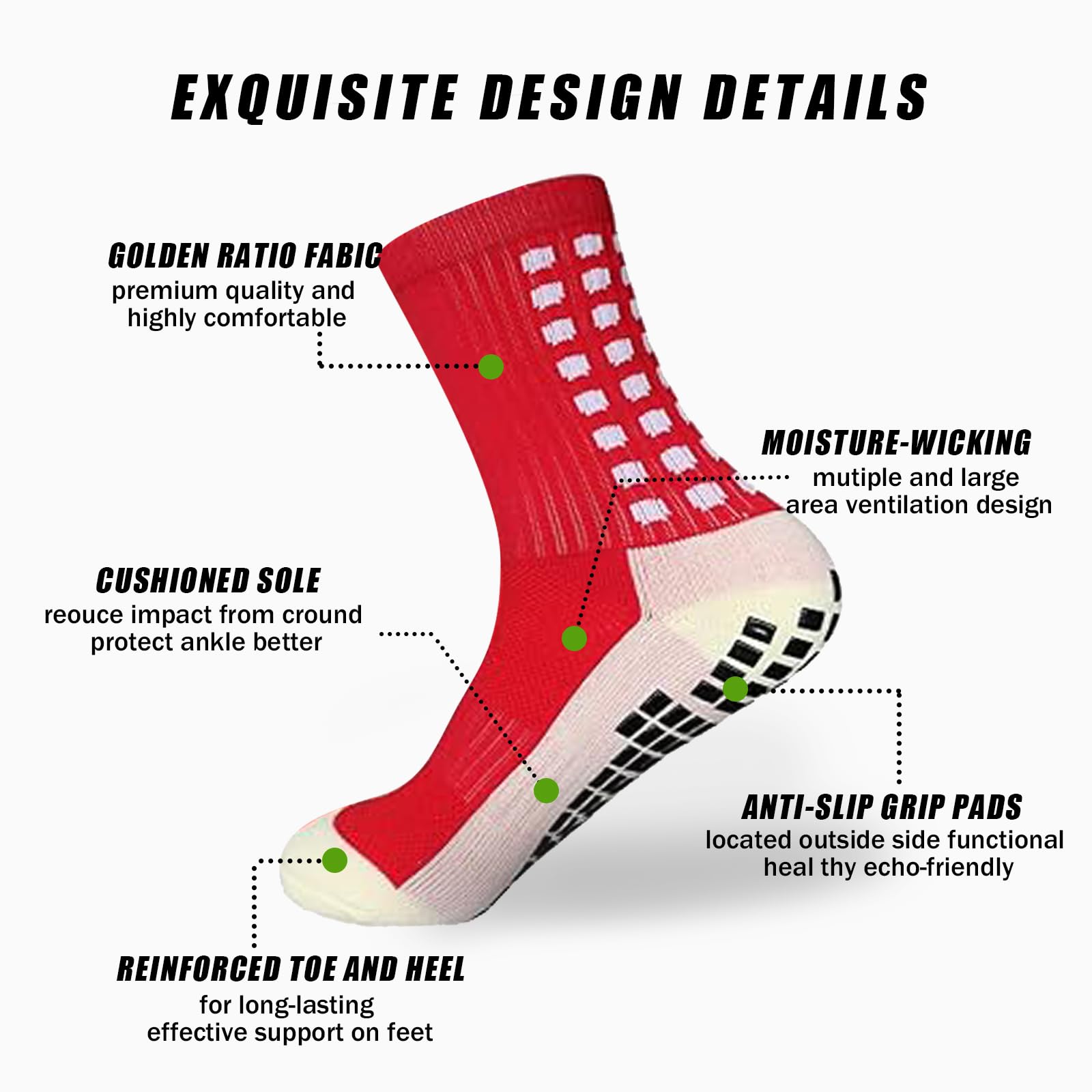 PowerGrip Socks – Maximum Power (Red)