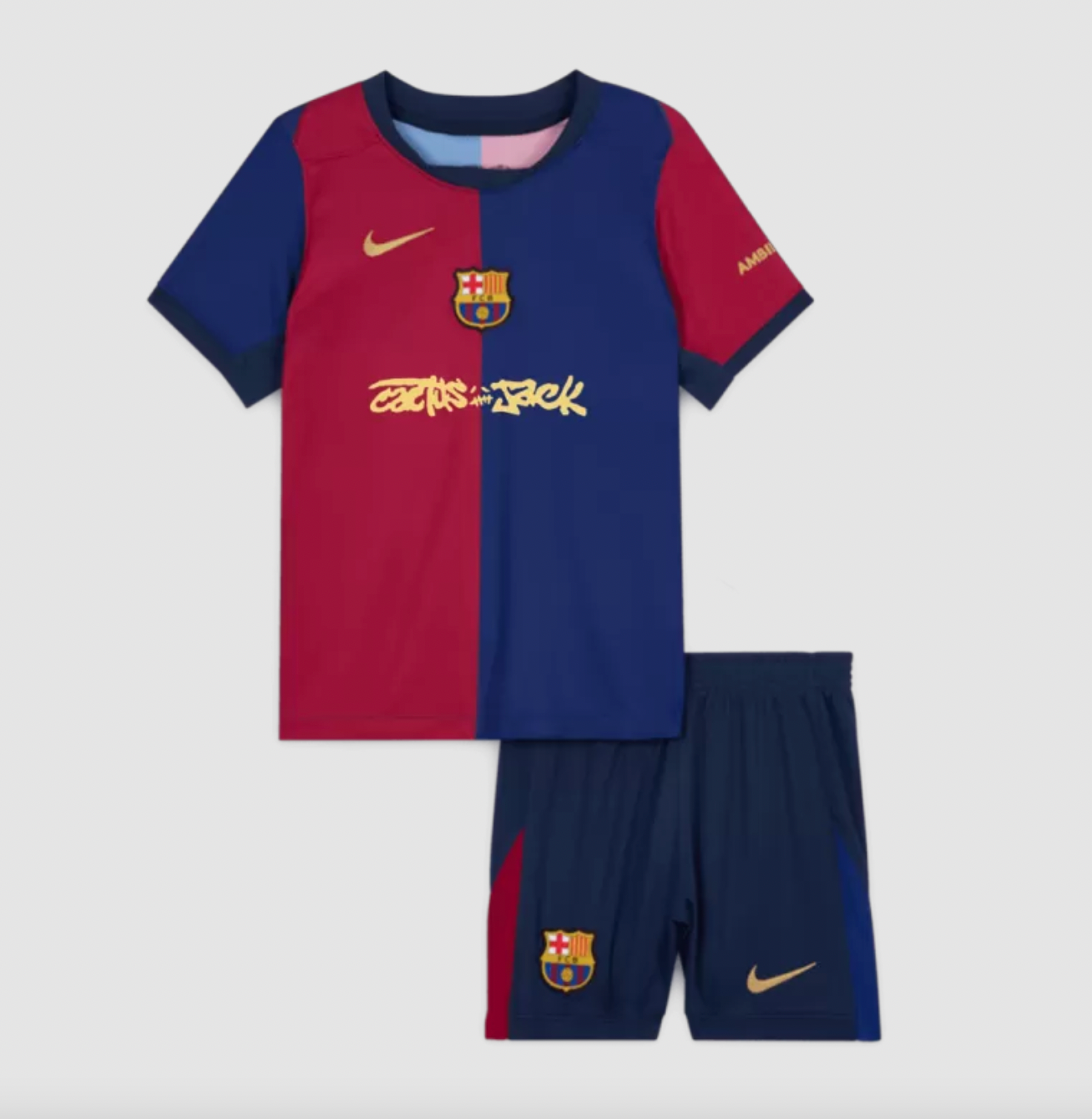 FC Barcelona × Travis Scott Away Kids Kit