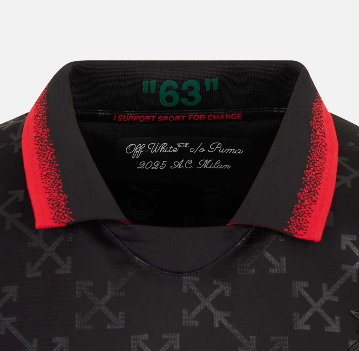 AC Milan Off-White Shirt - Black 2024/25