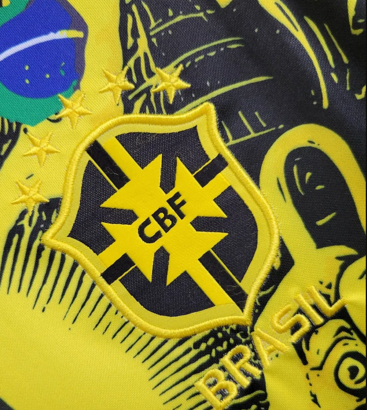 Brazil Statue Corteiz Shirt - Yellow Special Edition