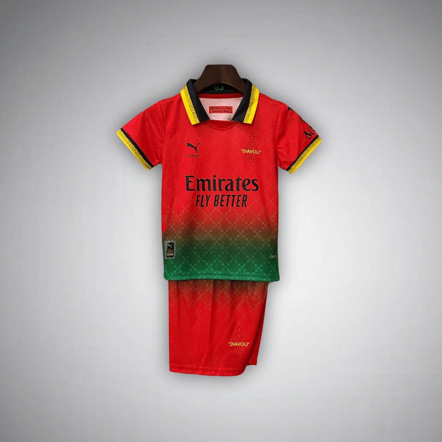 AC Milan Off-White Kids Football Kit - Limited Edition