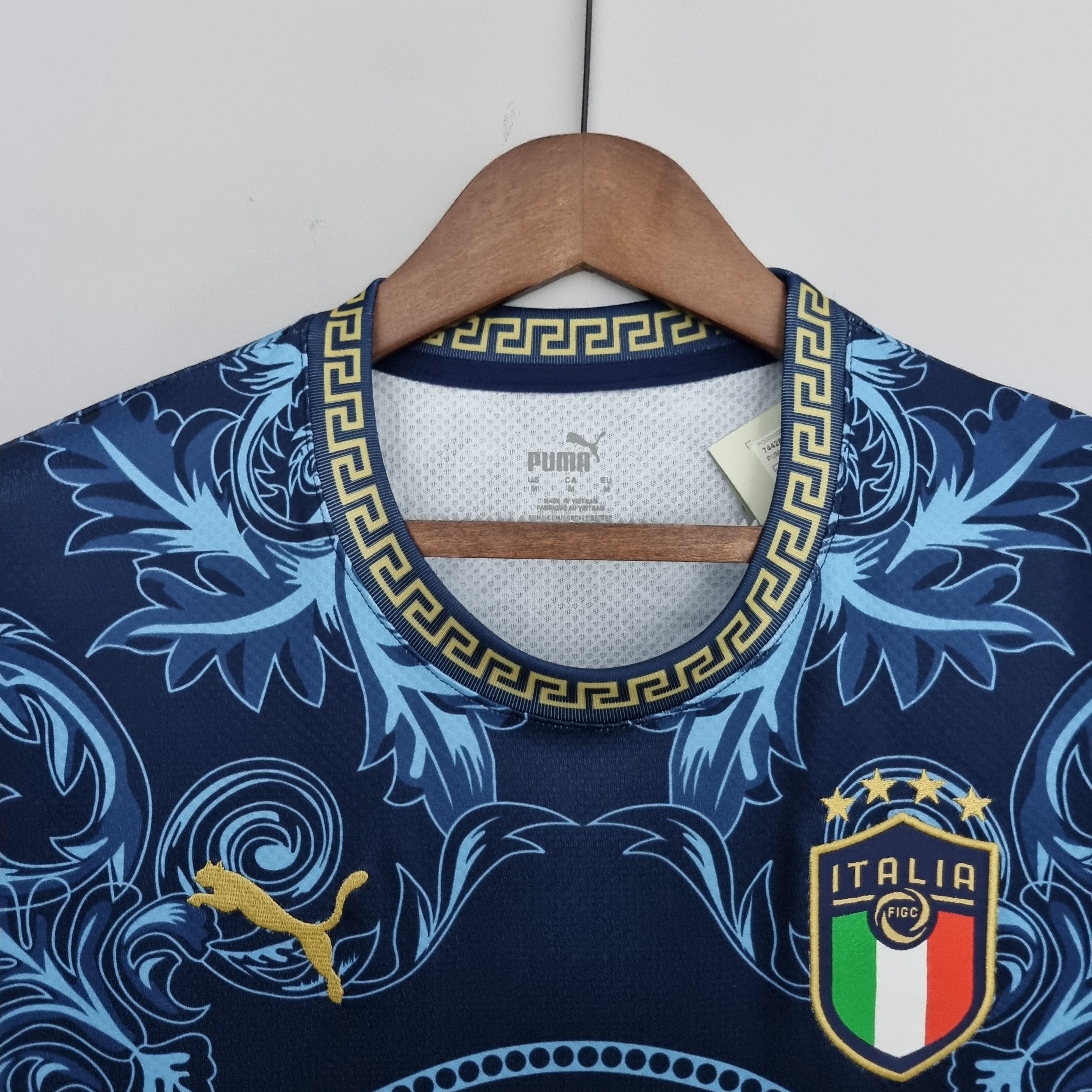 Italy Versace Shirt - Blue Aqua Edition
