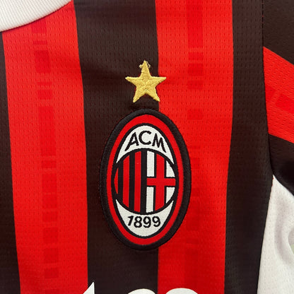 Ac Milan Kids Football Kit 2024/25 Home