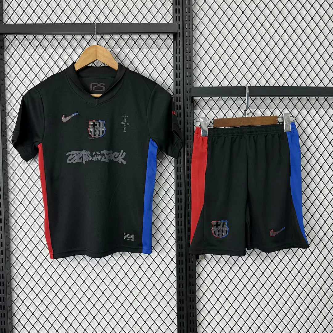 FC Barcelona × Travis Scott Home Kids Kit