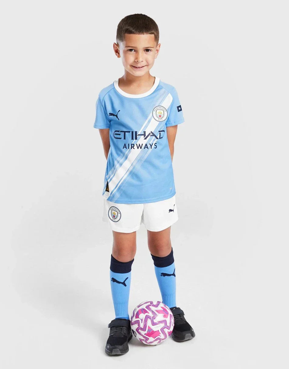 2025/26 Manchester City Kids Football Kit - Home