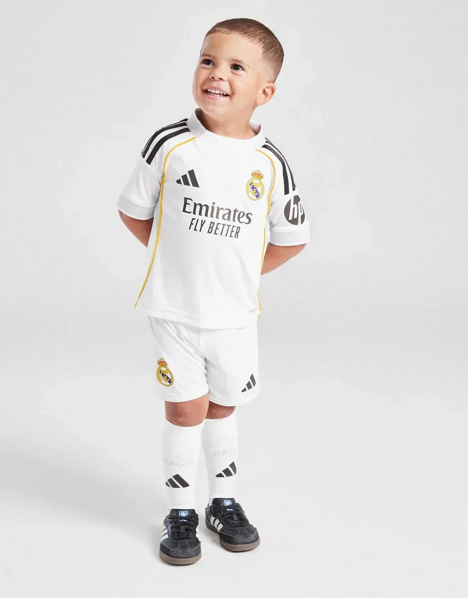 2025-26 Real Madrid Home Kids Football Kit