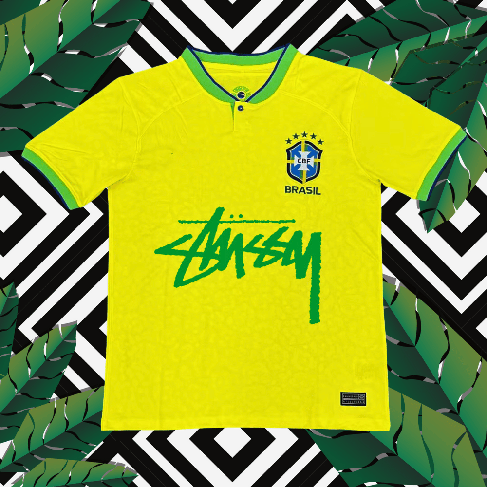 Brazil 25 Stussy Green Samba Edition Shirt